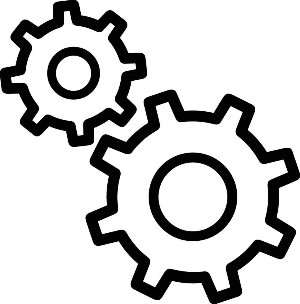 Gear setting symbol icon vector image. Illustration of the industrial wheel mechine mechanism design image