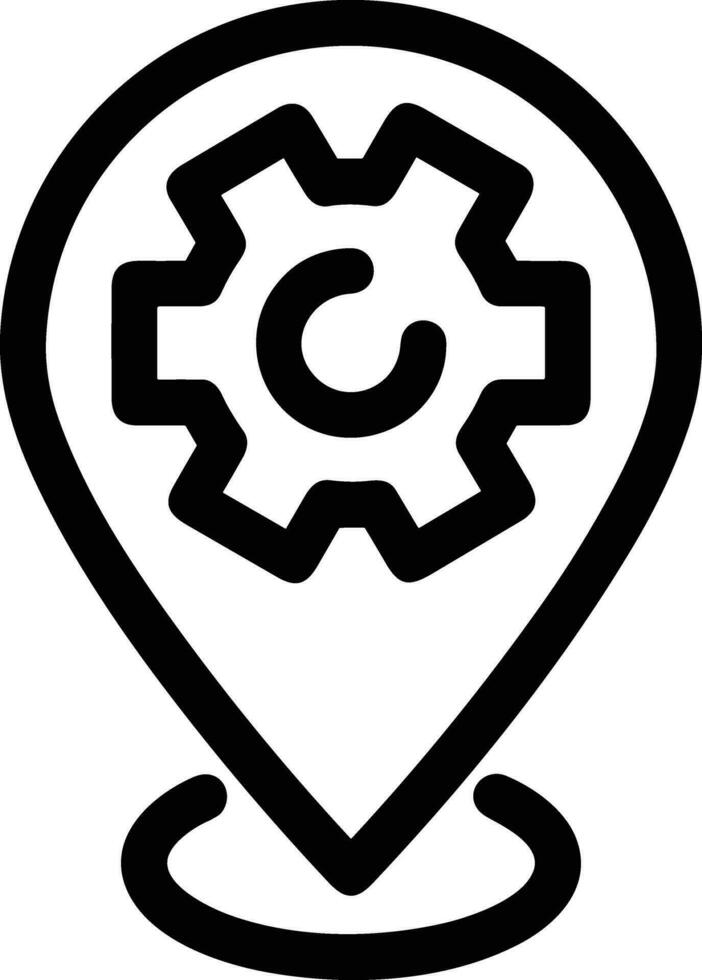 Gear setting symbol icon vector image. Illustration of the industrial wheel mechine mechanism design image