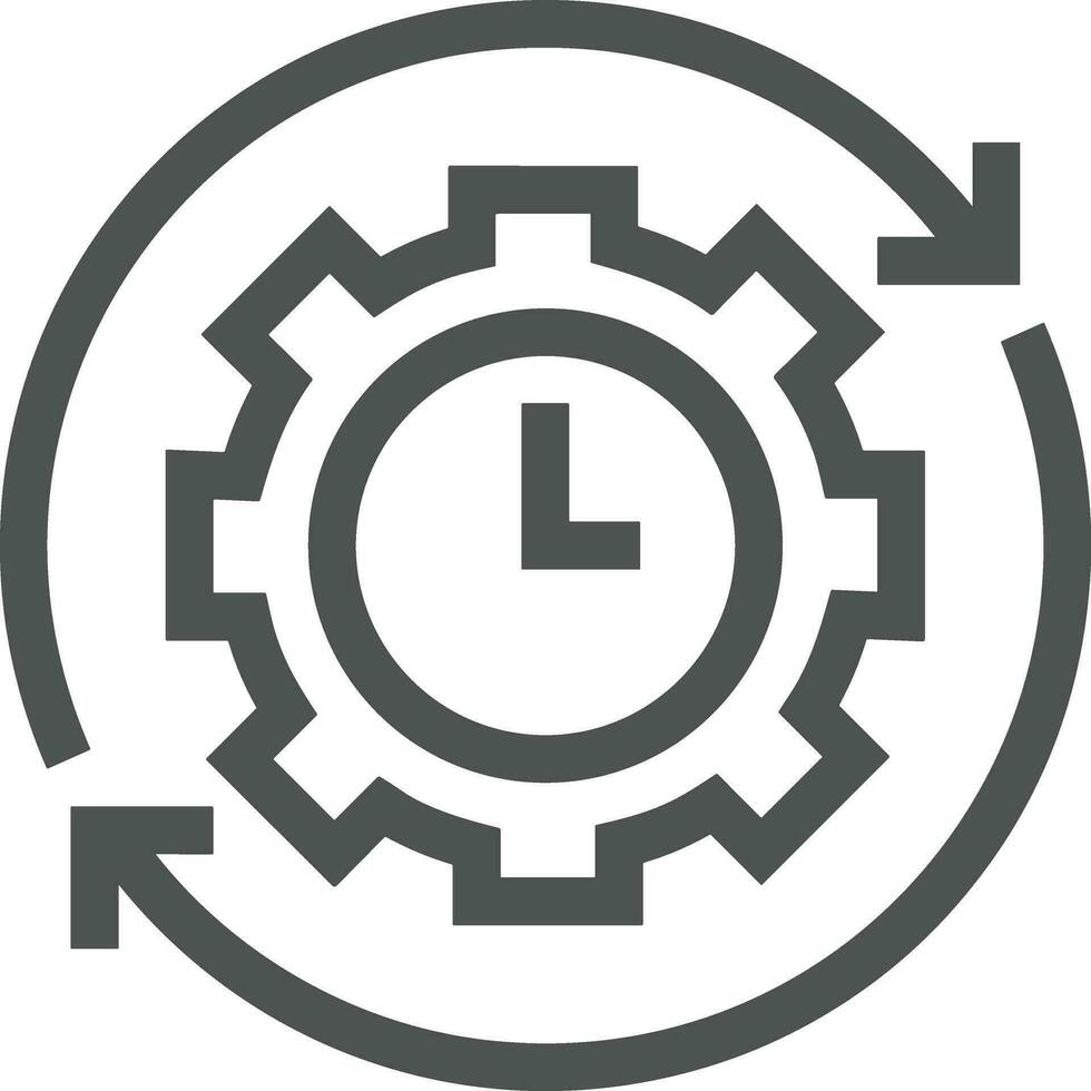 Gear setting symbol icon vector image. Illustration of the industrial wheel mechine mechanism design image