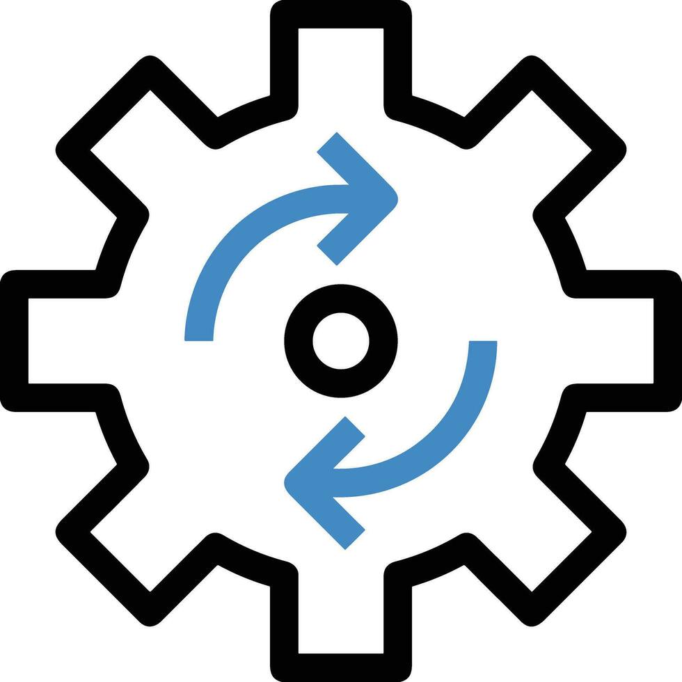 Gear setting symbol icon vector image. Illustration of the industrial wheel mechine mechanism design image