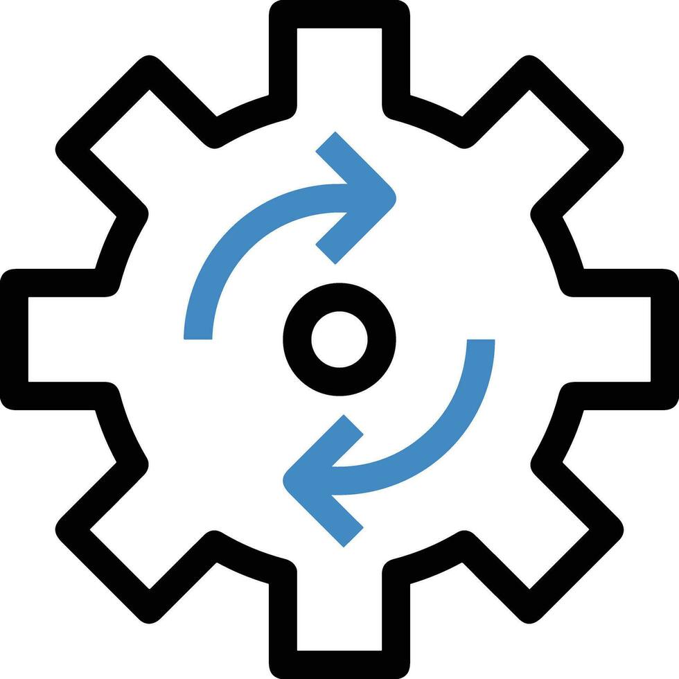 Gear setting symbol icon vector image. Illustration of the industrial wheel mechine mechanism design image