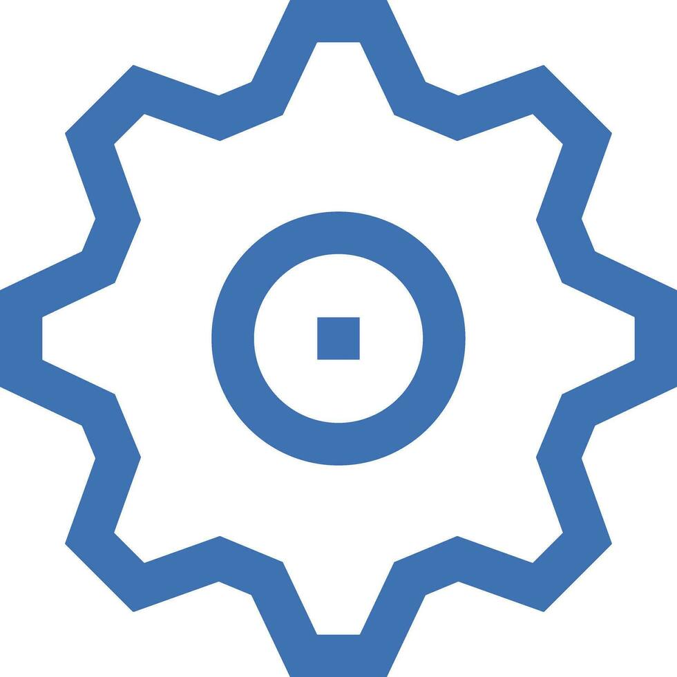 Gear setting symbol icon vector image. Illustration of the industrial wheel mechine mechanism design image