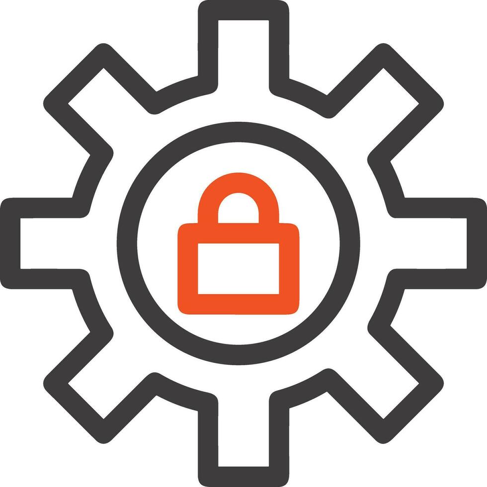 Gear setting symbol icon vector image. Illustration of the industrial wheel mechine mechanism design image