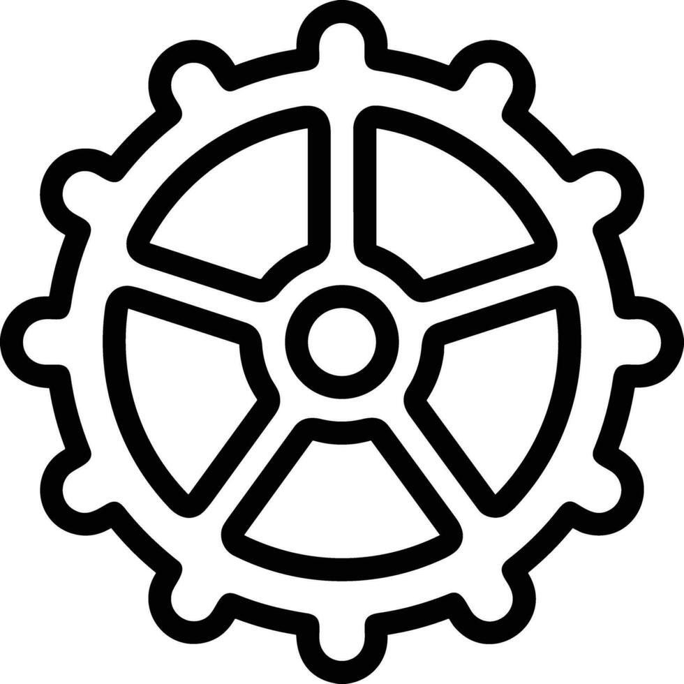 Gear setting symbol icon vector image. Illustration of the industrial wheel mechine mechanism design image