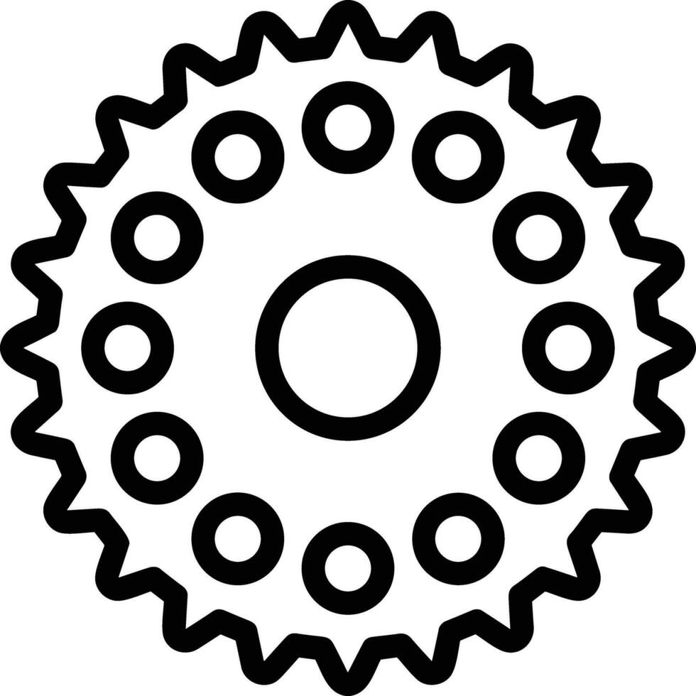 Gear setting symbol icon vector image. Illustration of the industrial wheel mechine mechanism design image