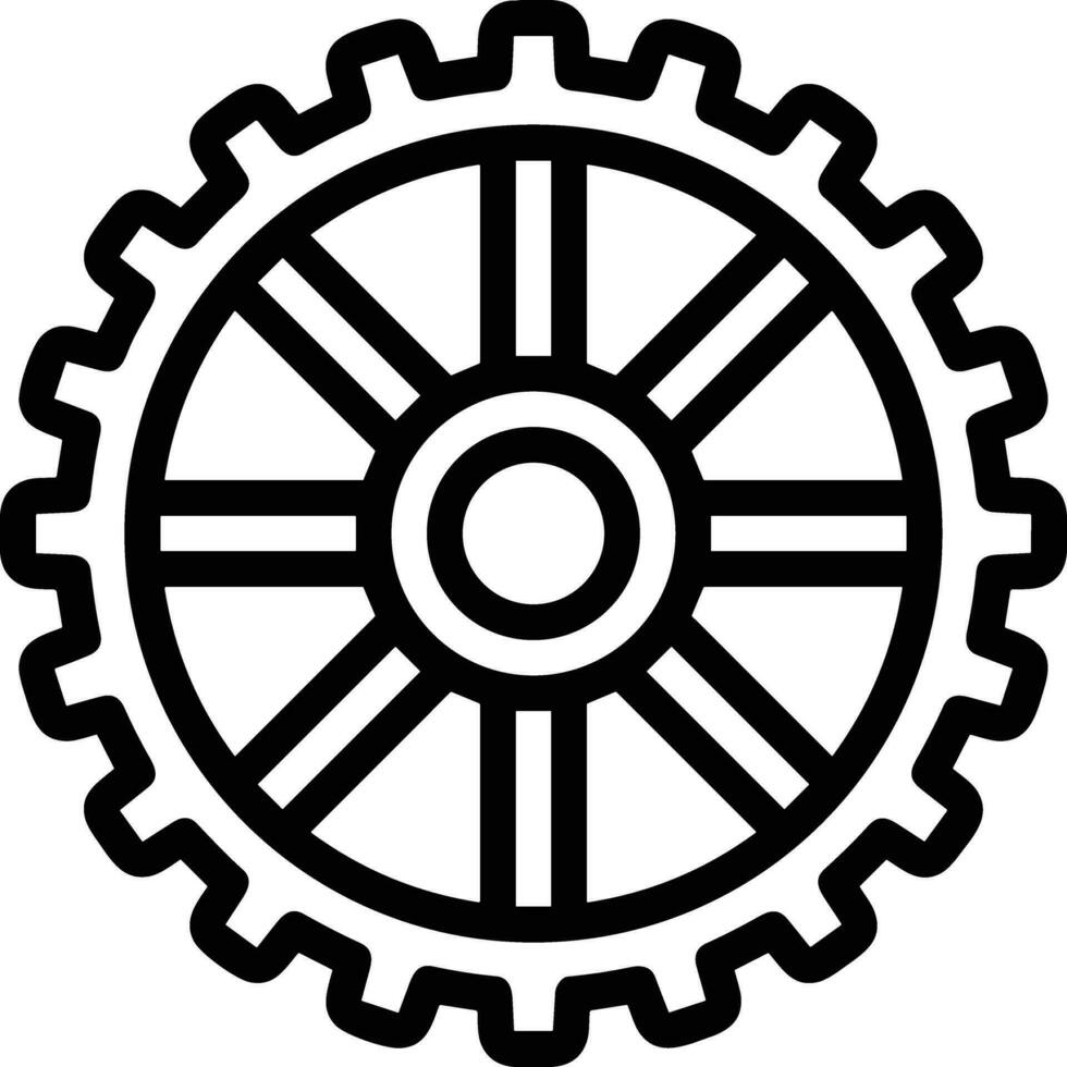 Gear setting symbol icon vector image. Illustration of the industrial wheel mechine mechanism design image