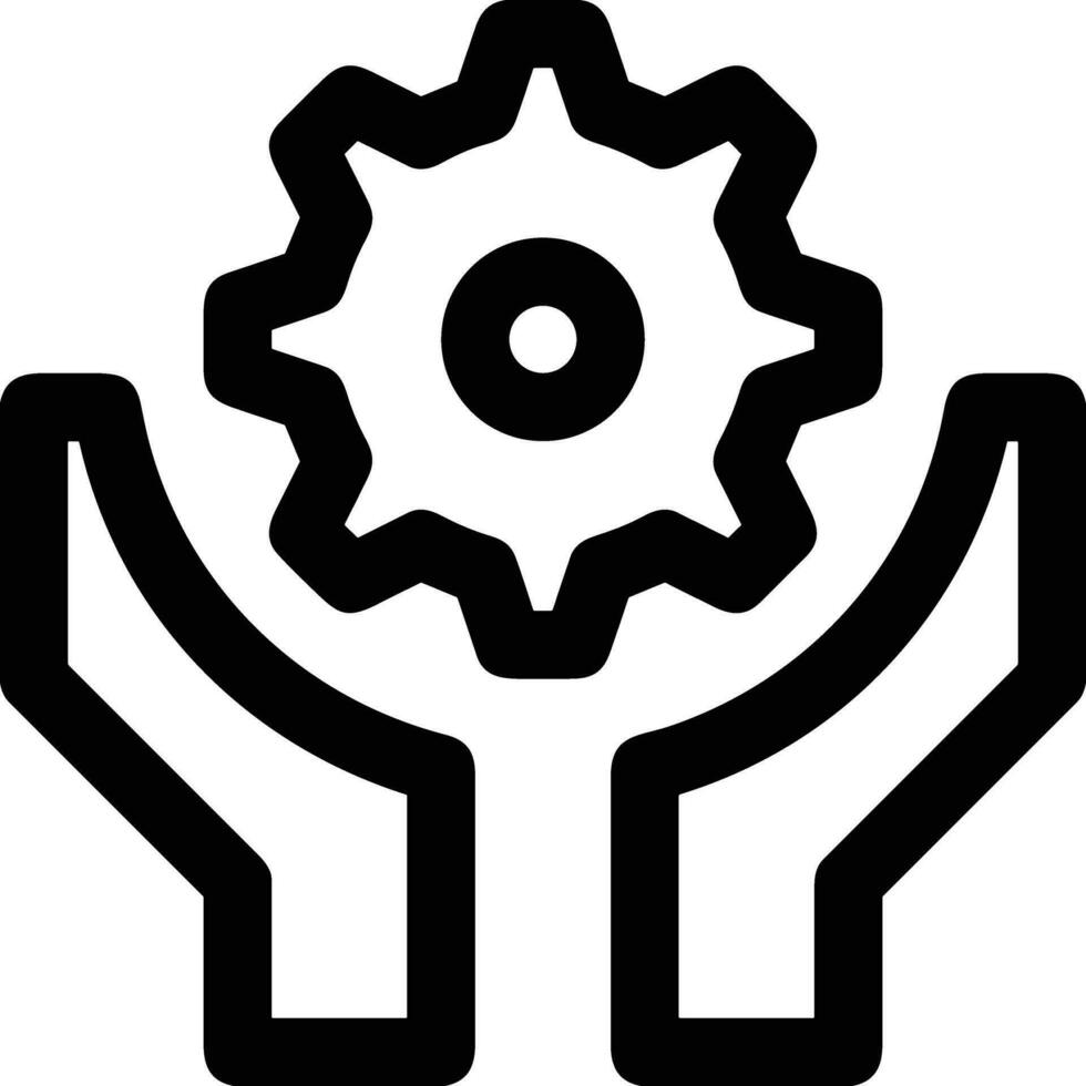 Gear setting symbol icon vector image. Illustration of the industrial wheel mechine mechanism design image