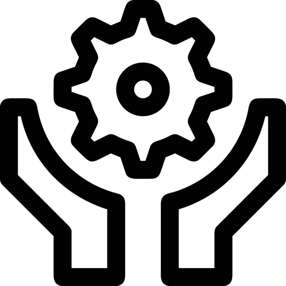 Gear setting symbol icon vector image. Illustration of the industrial wheel mechine mechanism design image