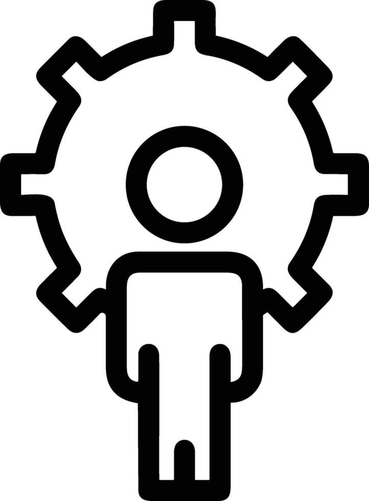 Gear setting symbol icon vector image. Illustration of the industrial wheel mechine mechanism design image