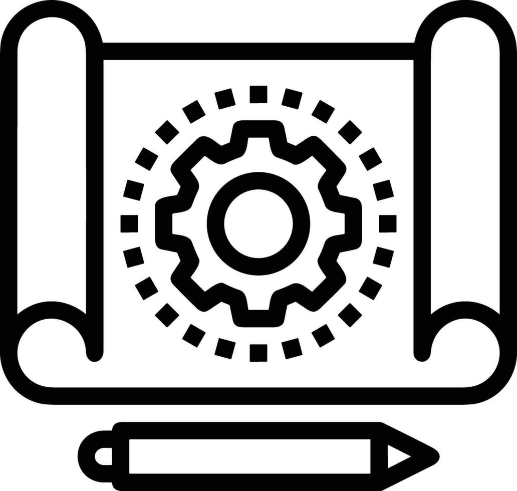 Gear setting symbol icon vector image. Illustration of the industrial wheel mechine mechanism design image