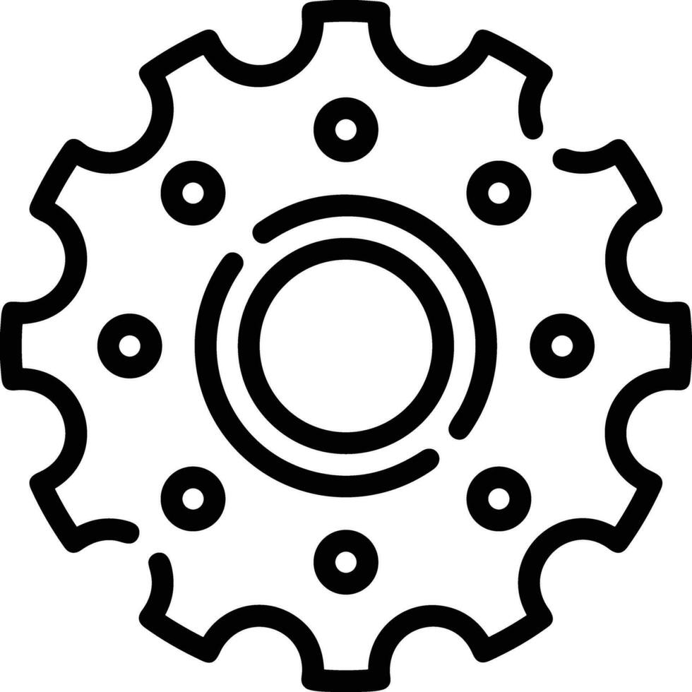 Gear setting symbol icon vector image. Illustration of the industrial wheel mechine mechanism design image