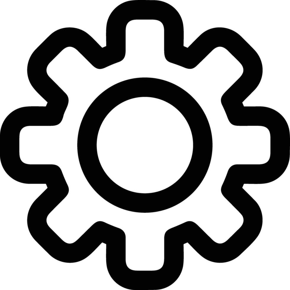 Gear setting symbol icon vector image. Illustration of the industrial wheel mechine mechanism design image