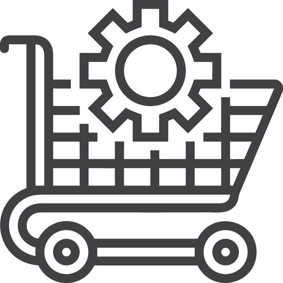 Gear setting symbol icon vector image. Illustration of the industrial wheel mechine mechanism design image