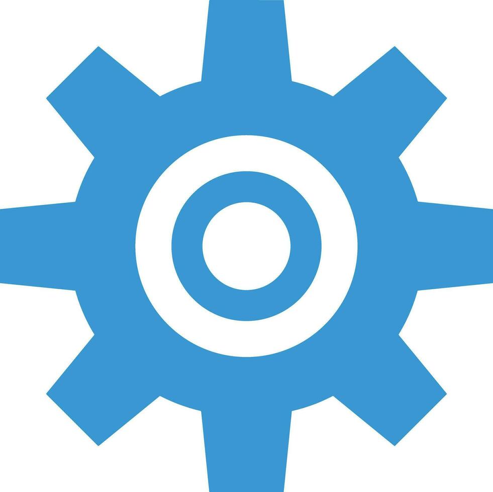 Gear setting symbol icon vector image. Illustration of the industrial wheel mechine mechanism design image