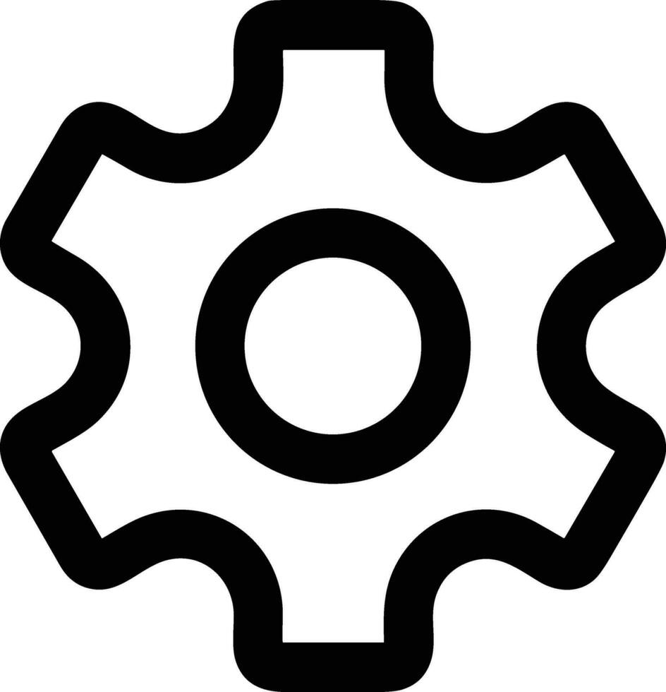 Gear setting symbol icon vector image. Illustration of the industrial wheel mechine mechanism design image