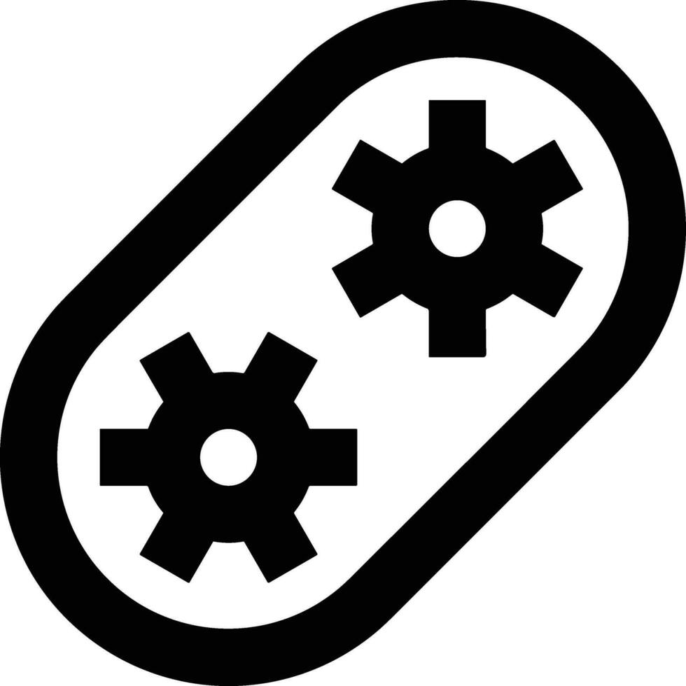 Gear setting symbol icon vector image. Illustration of the industrial wheel mechine mechanism design image