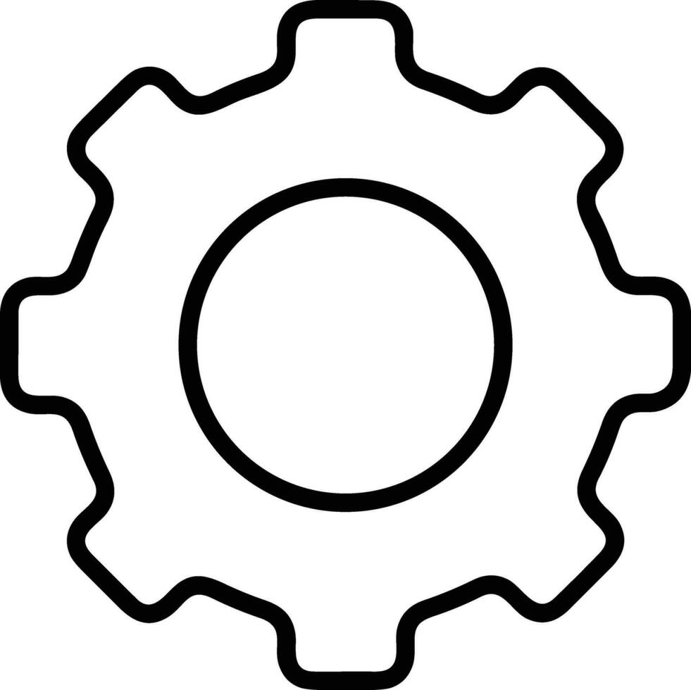 Gear setting symbol icon vector image. Illustration of the industrial wheel mechine mechanism design image