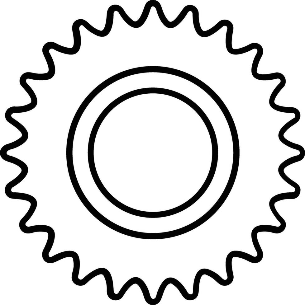 Gear setting symbol icon vector image. Illustration of the industrial wheel mechine mechanism design image