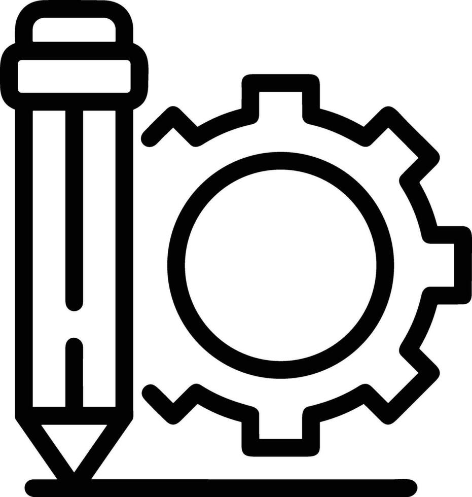 Gear setting symbol icon vector image. Illustration of the industrial wheel mechine mechanism design image