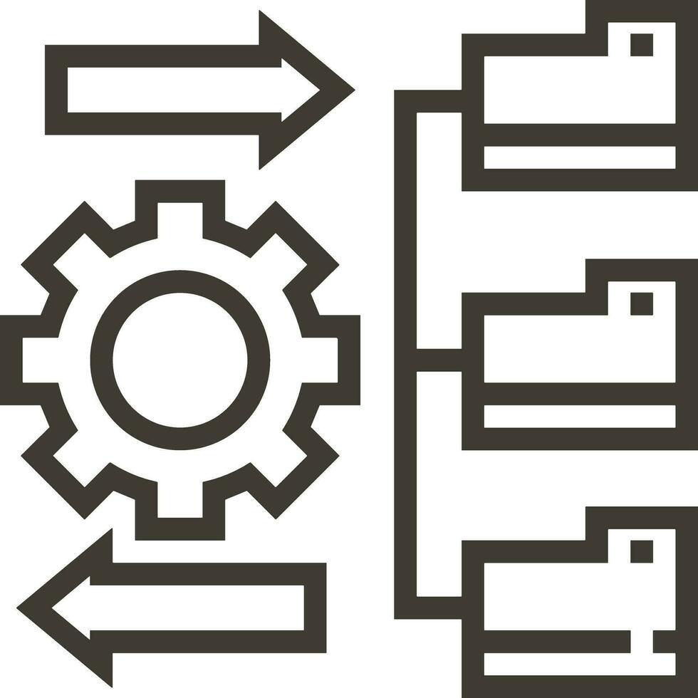 Gear setting symbol icon vector image. Illustration of the industrial wheel mechine mechanism design image