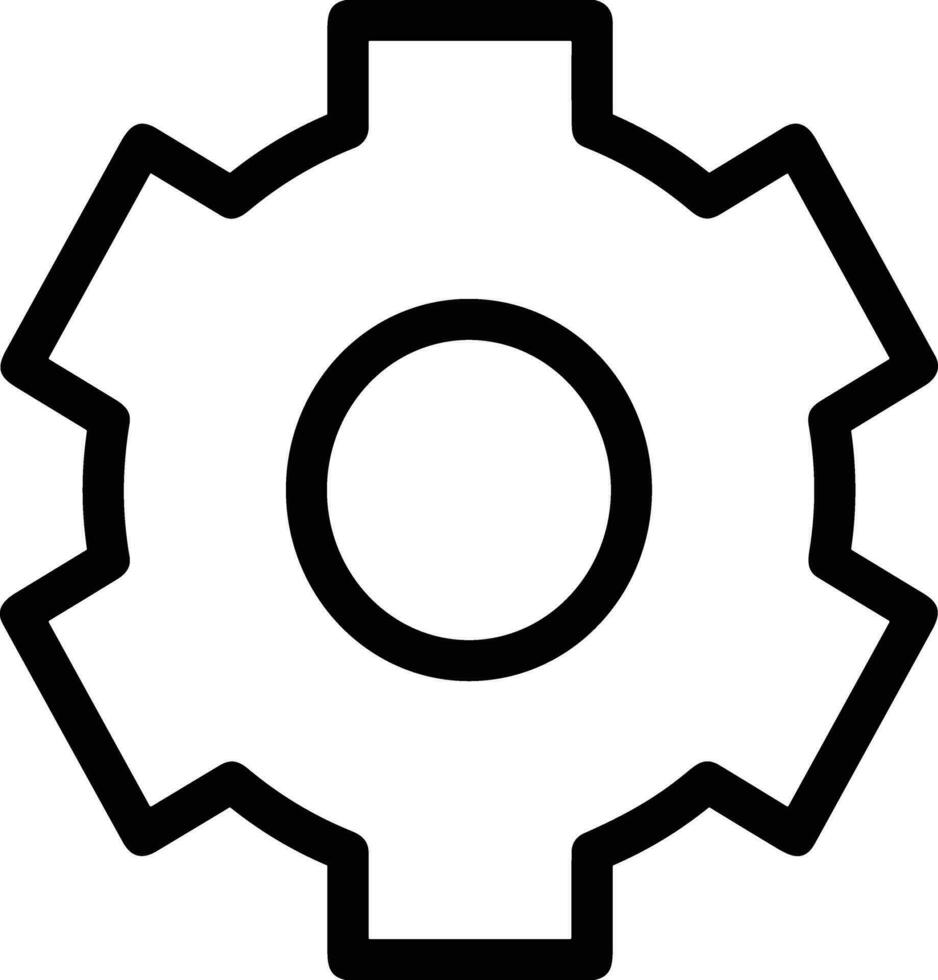 Gear setting symbol icon vector image. Illustration of the industrial wheel mechine mechanism design image