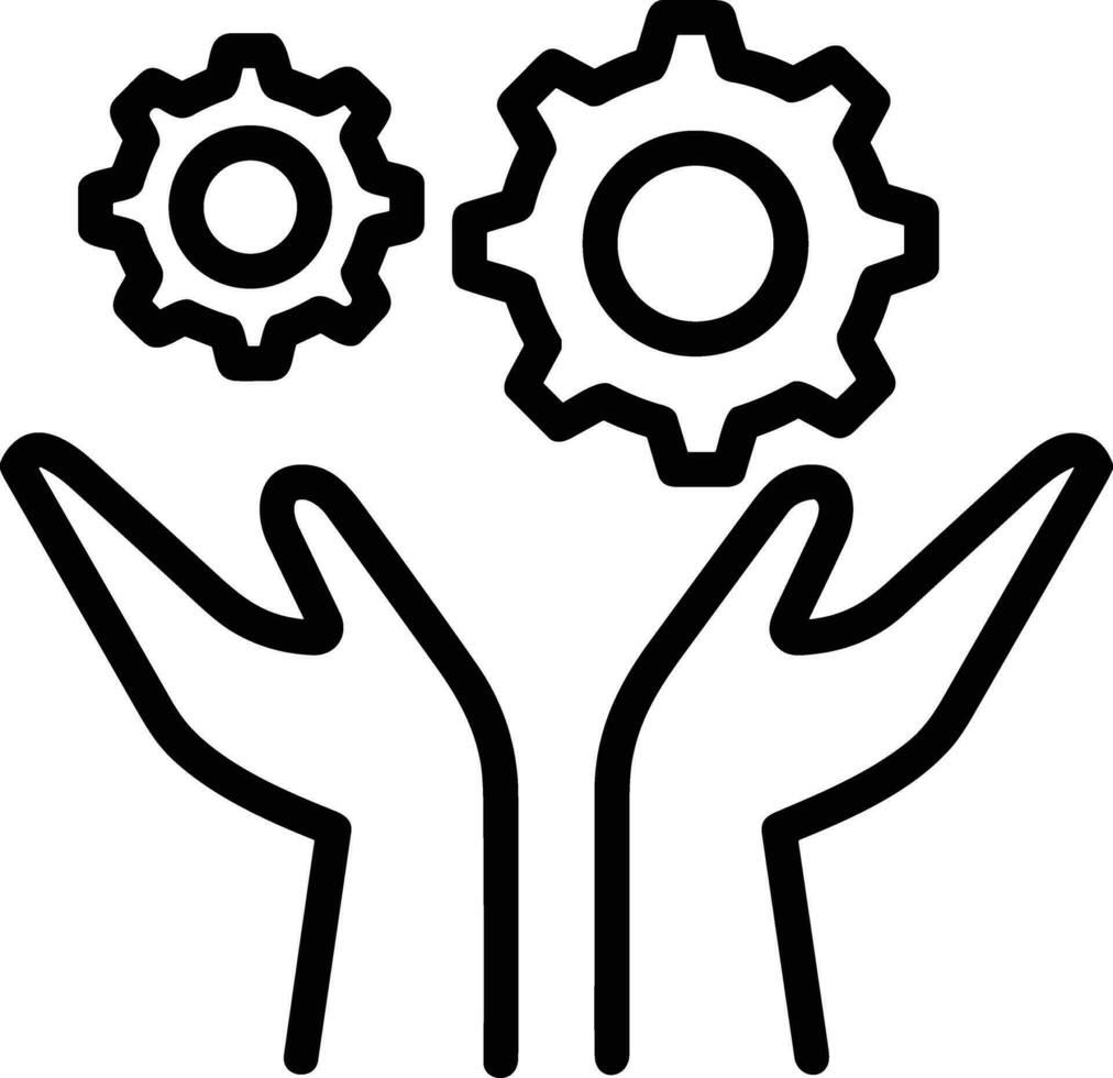 Gear setting symbol icon vector image. Illustration of the industrial wheel mechine mechanism design image
