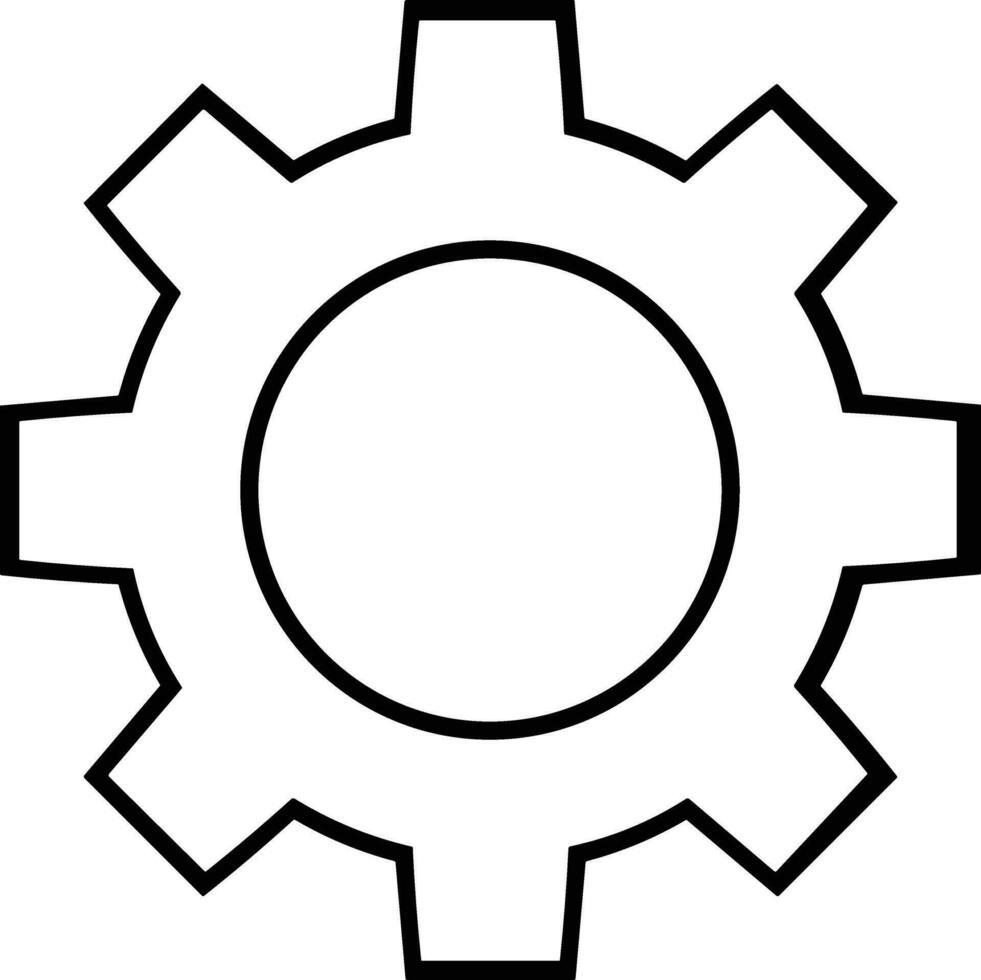 Gear setting symbol icon vector image. Illustration of the industrial wheel mechine mechanism design image