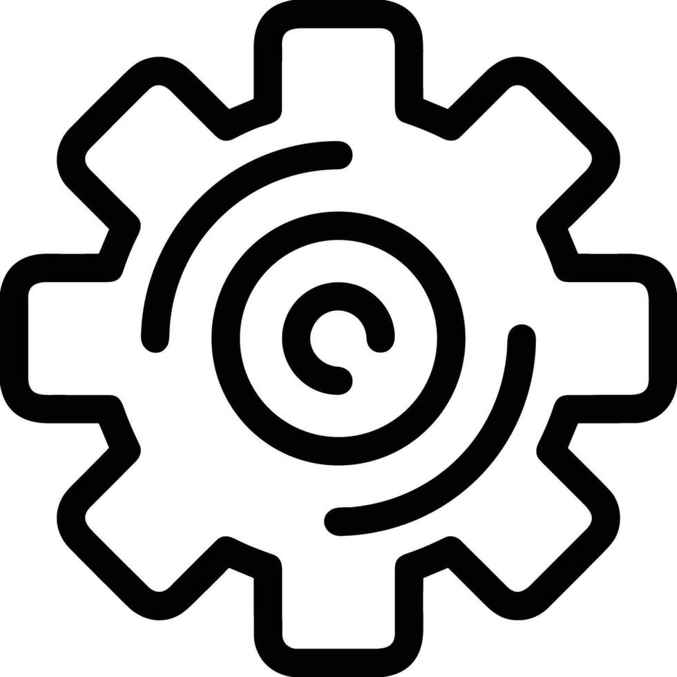 Gear setting symbol icon vector image. Illustration of the industrial wheel mechine mechanism design image