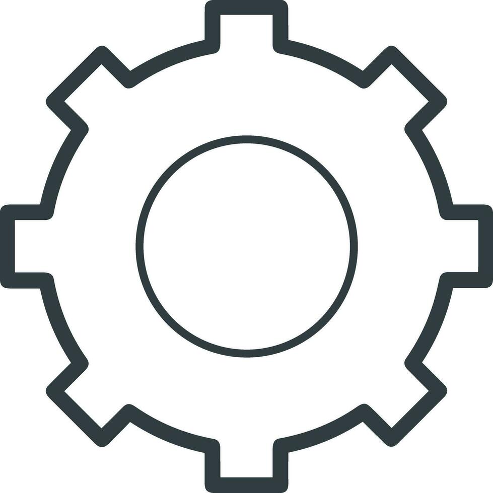 Gear setting symbol icon vector image. Illustration of the industrial wheel mechine mechanism design image