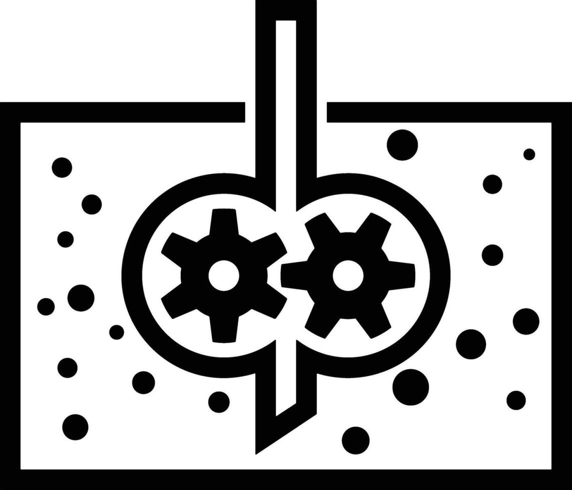Gear setting symbol icon vector image. Illustration of the industrial wheel mechine mechanism design image