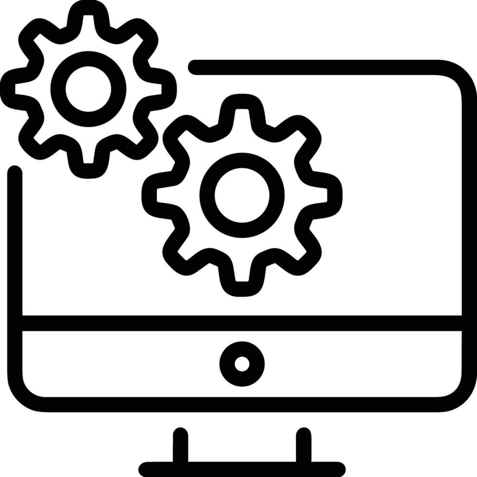 Gear setting symbol icon vector image. Illustration of the industrial wheel mechine mechanism design image