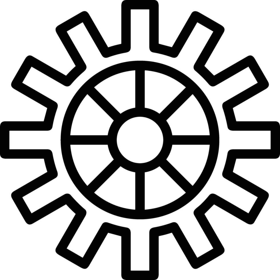 Gear setting symbol icon vector image. Illustration of the industrial wheel mechine mechanism design image