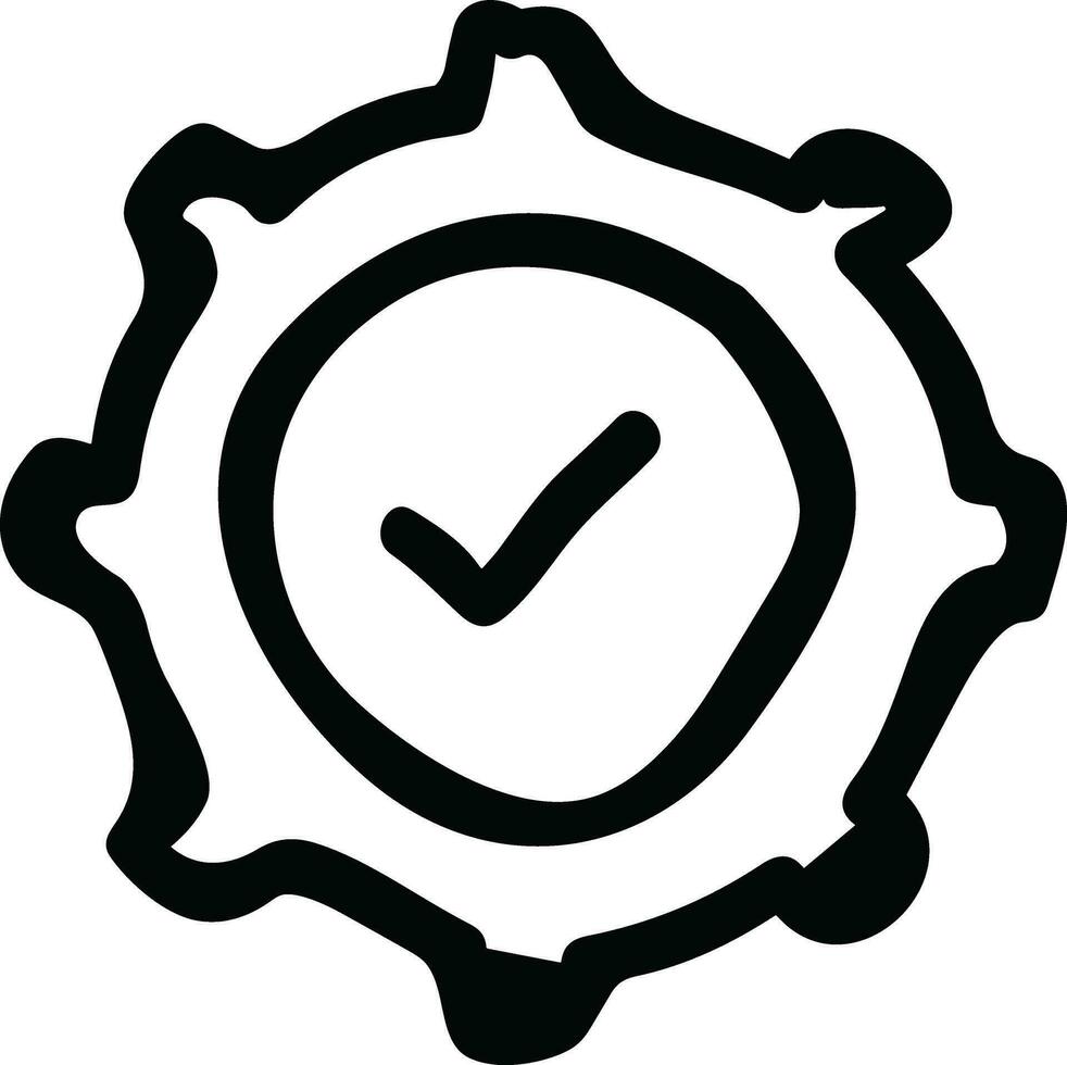 Gear setting symbol icon vector image. Illustration of the industrial wheel mechine mechanism design image