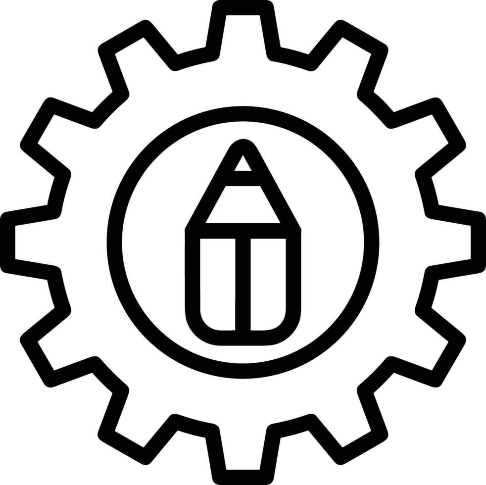 Gear setting symbol icon vector image. Illustration of the industrial wheel mechine mechanism design image