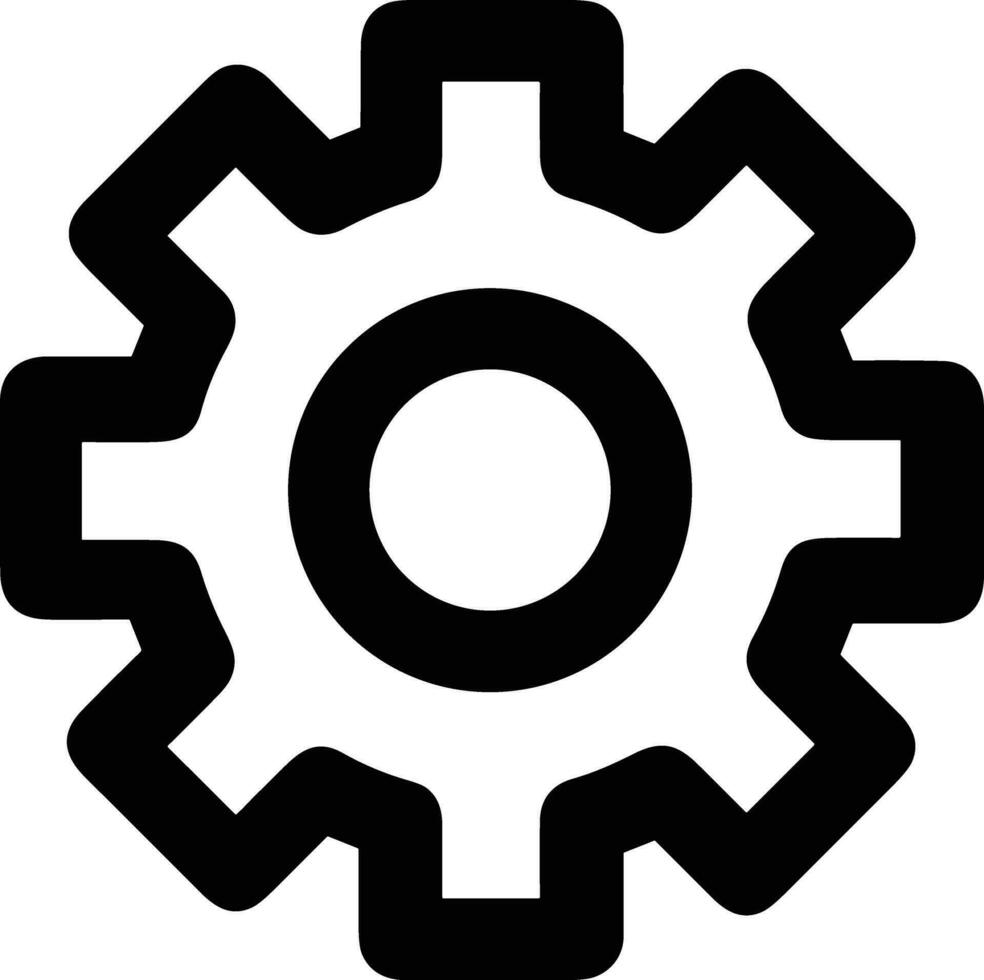 Gear setting symbol icon vector image. Illustration of the industrial wheel mechine mechanism design image