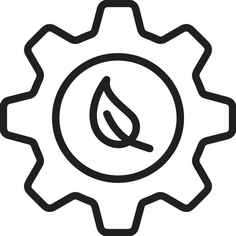 Gear setting symbol icon vector image. Illustration of the industrial wheel mechine mechanism design image