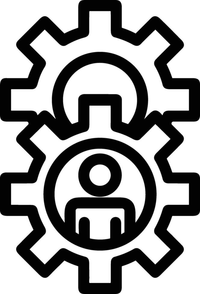 Gear setting symbol icon vector image. Illustration of the industrial wheel mechine mechanism design image