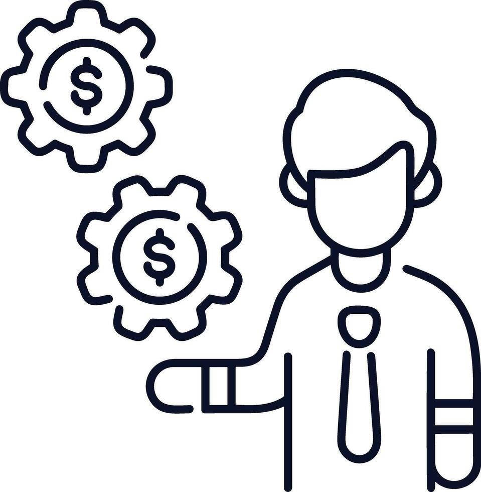 Gear setting symbol icon vector image. Illustration of the industrial wheel mechine mechanism design image