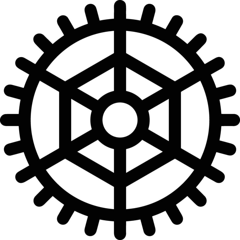 Gear setting symbol icon vector image. Illustration of the industrial wheel mechine mechanism design image