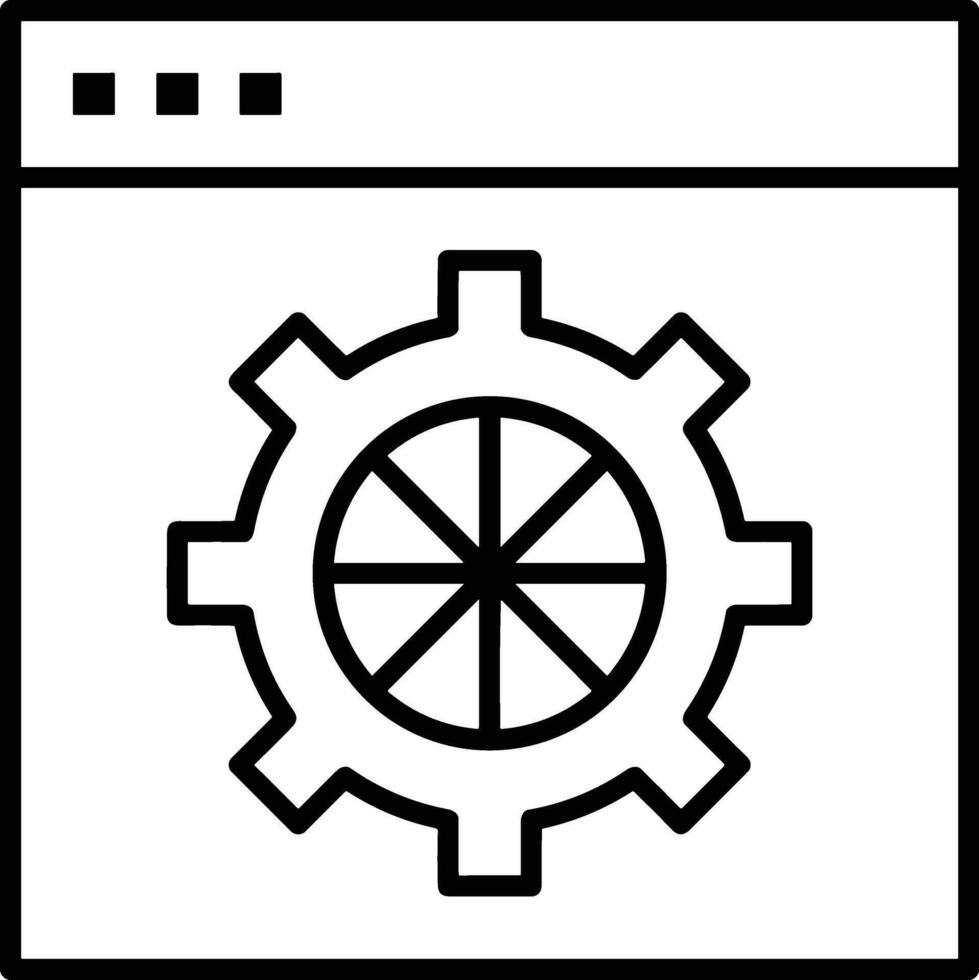 Gear setting symbol icon vector image. Illustration of the industrial wheel mechine mechanism design image