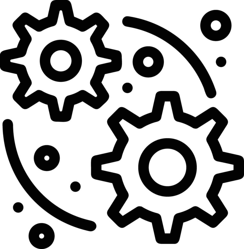 Gear setting symbol icon vector image. Illustration of the industrial wheel mechine mechanism design image