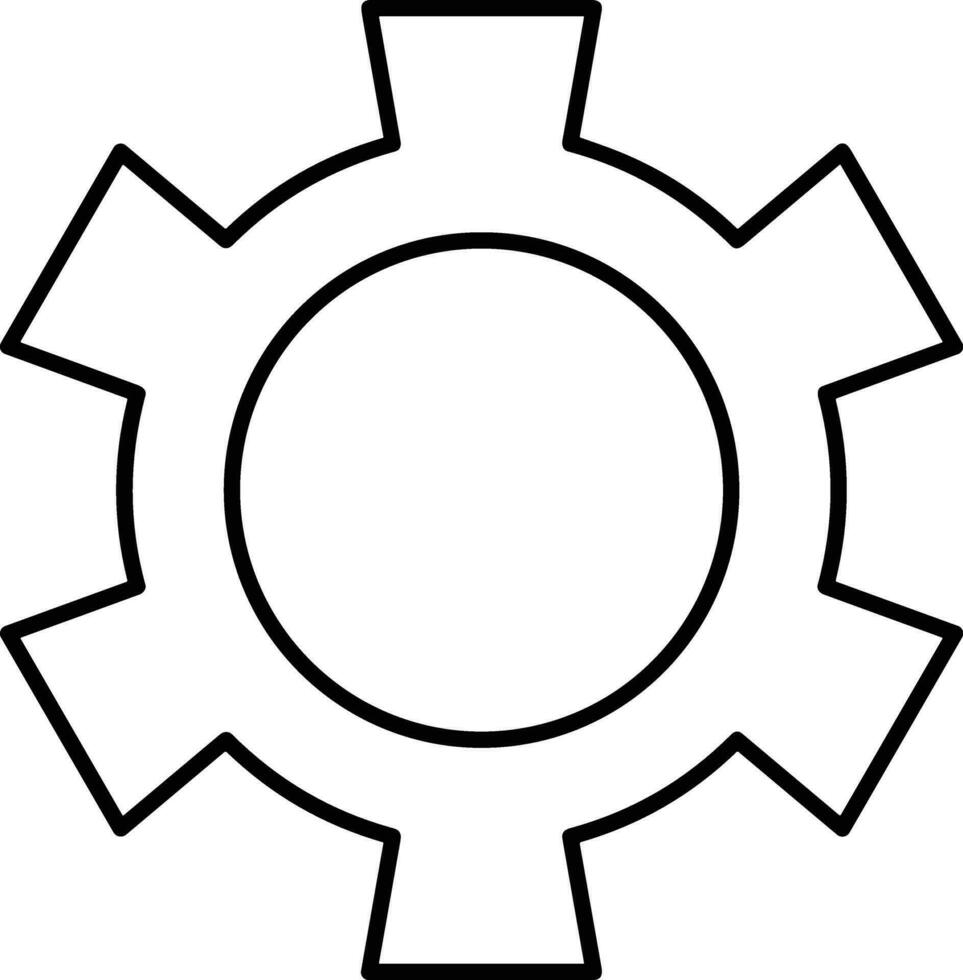 Gear setting symbol icon vector image. Illustration of the industrial wheel mechine mechanism design image
