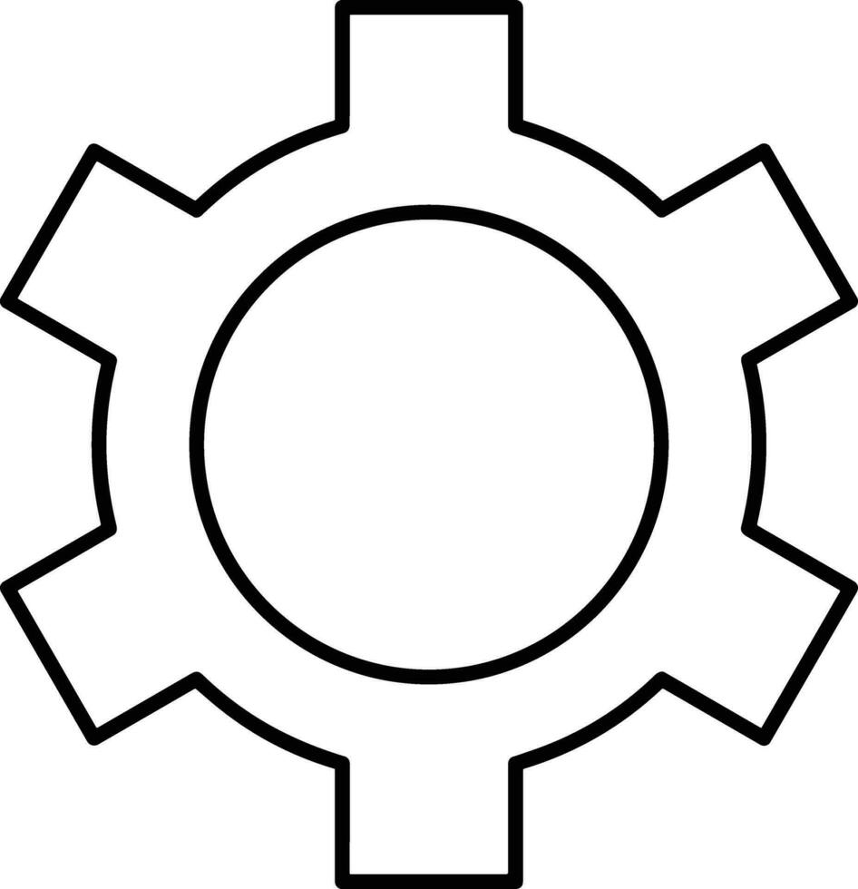 Gear setting symbol icon vector image. Illustration of the industrial wheel mechine mechanism design image