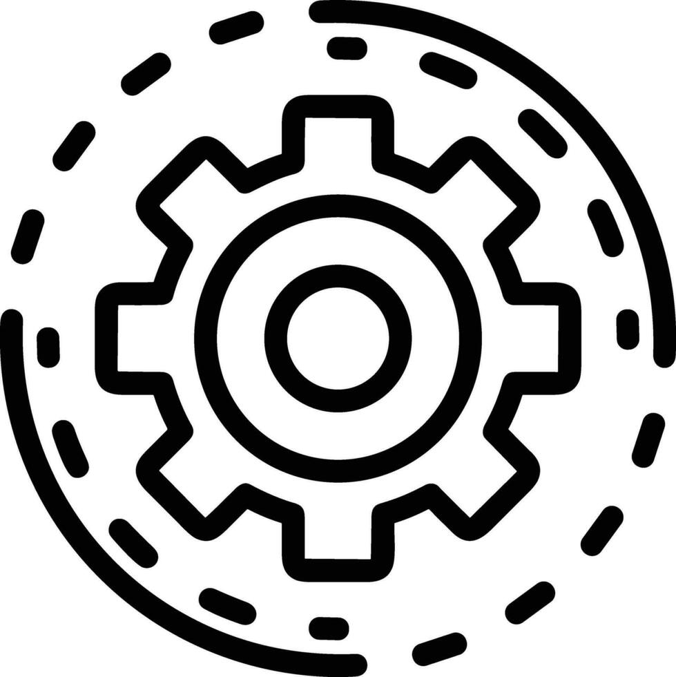 Gear setting symbol icon vector image. Illustration of the industrial wheel mechine mechanism design image