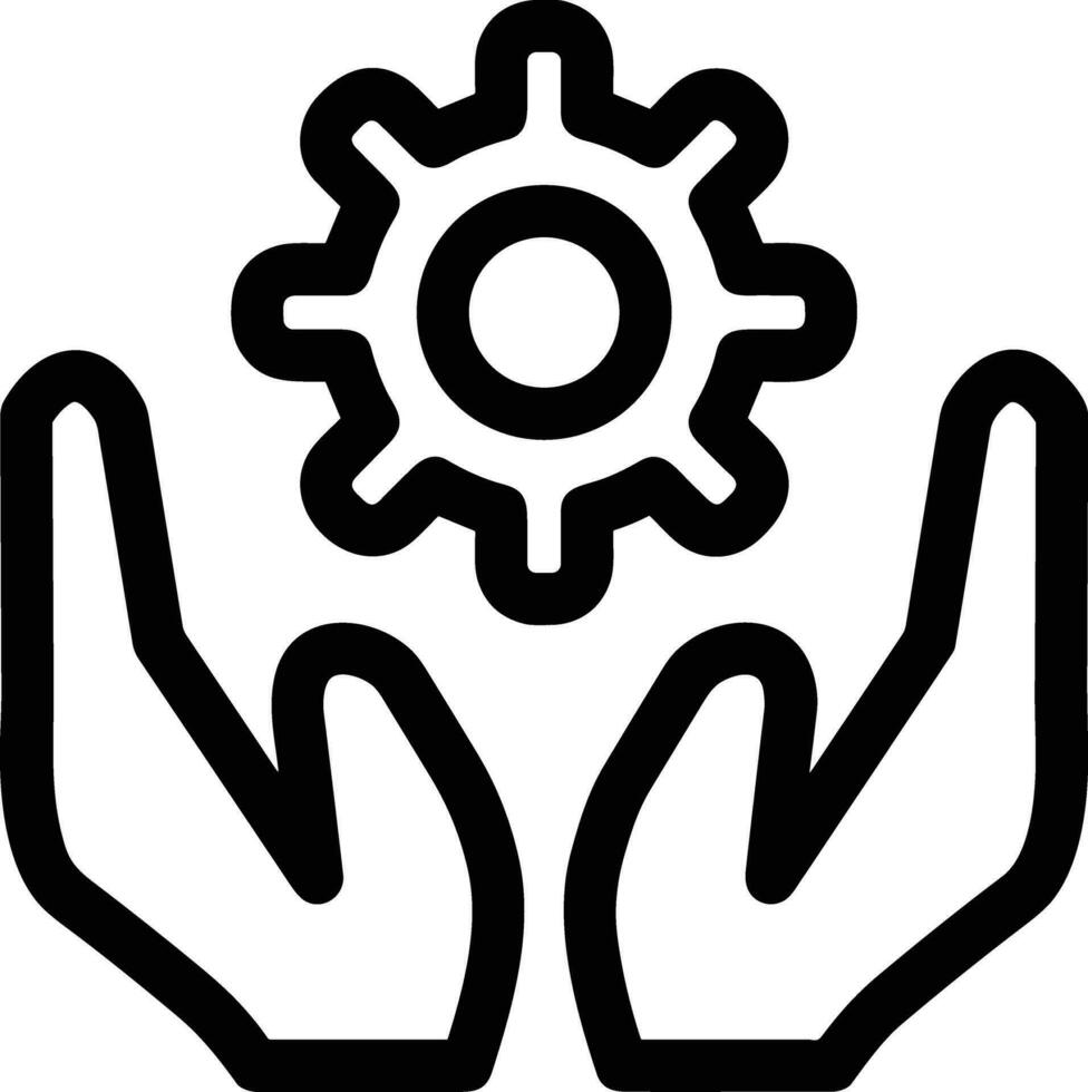 Gear setting symbol icon vector image. Illustration of the industrial wheel mechine mechanism design image