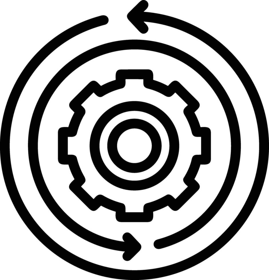 Gear setting symbol icon vector image. Illustration of the industrial wheel mechine mechanism design image