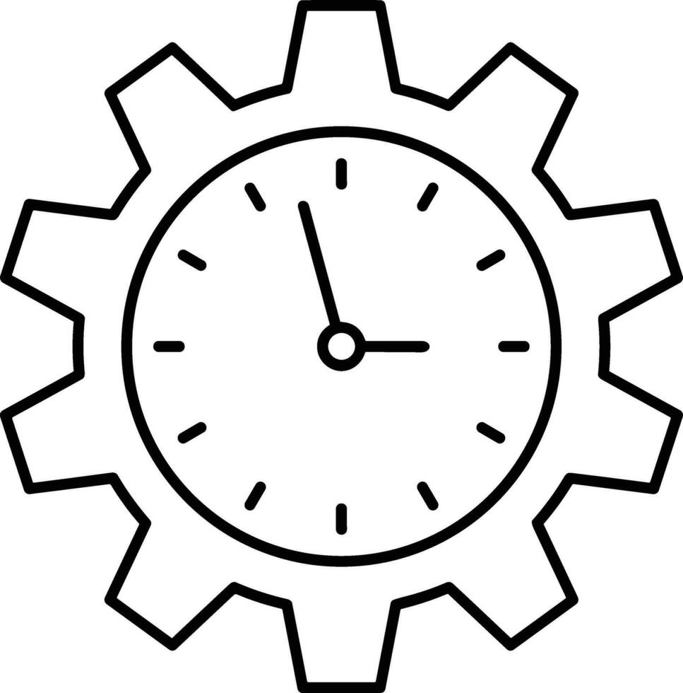 Gear setting symbol icon vector image. Illustration of the industrial wheel mechine mechanism design image