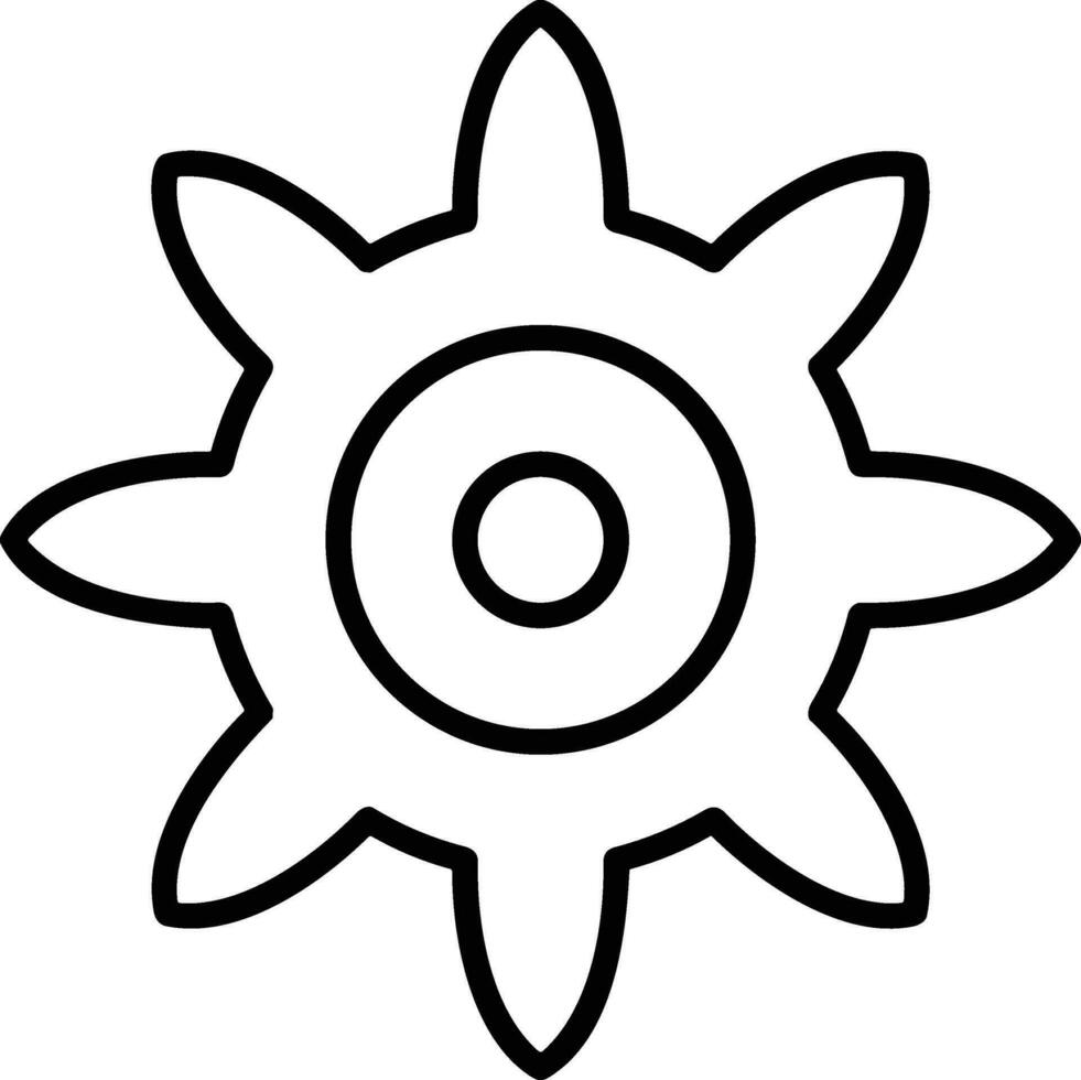 Gear setting symbol icon vector image. Illustration of the industrial wheel mechine mechanism design image