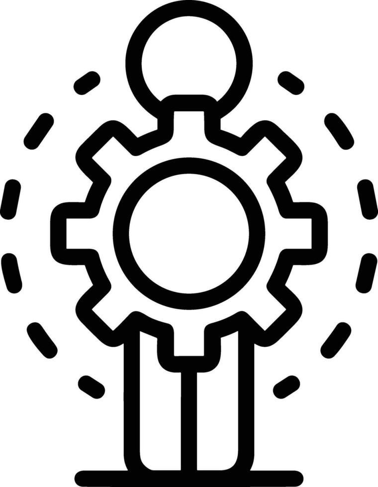 Gear setting symbol icon vector image. Illustration of the industrial wheel mechine mechanism design image