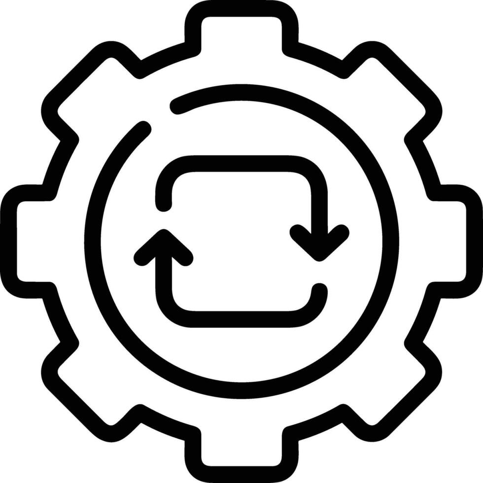 Gear setting symbol icon vector image. Illustration of the industrial wheel mechine mechanism design image